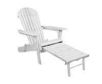 Double Wooden Outdoor Beach Deck Chair in White Colour