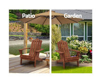 Double Wooden Outdoor Beach Deck Chair