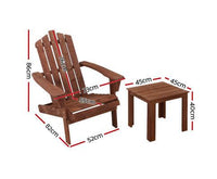 Double Wooden Outdoor Beach Deck Chair