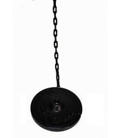 Flat Rubber Round Pommel Swing Seat With Plastic Coated Chain