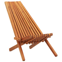 Folding Outdoor Lounge Chair Solid Acacia Wood