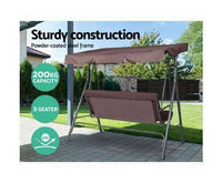 Garden Swing Chair in Dark Brown Colour