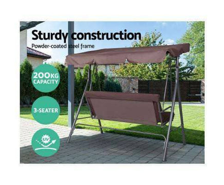 Garden Swing Chair in Dark Brown Colour