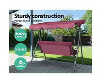 Garden Swing Chair in Maroon Colour