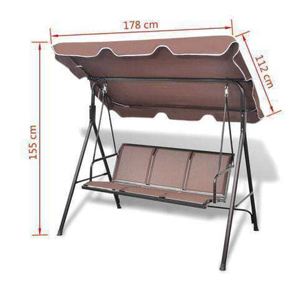 Garden Swing Seat Chair in Coffee Colour