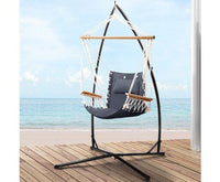 Grey Hammock Chair With Armrest With Hammock Chair Stand