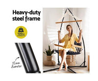 Grey Hammock Chair With Armrest With Hammock Chair Stand