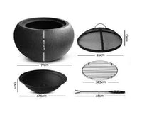 Grills Outdoor Portable Lightweight Oval Fire Pit