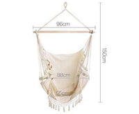 Hammock Chair in Cream with Tassels