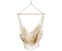 Hammock Chair in Cream with Tassels