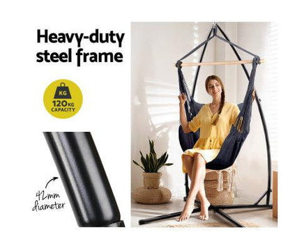 Hanging Hammock Chair With Steel Hammock Chair Stand