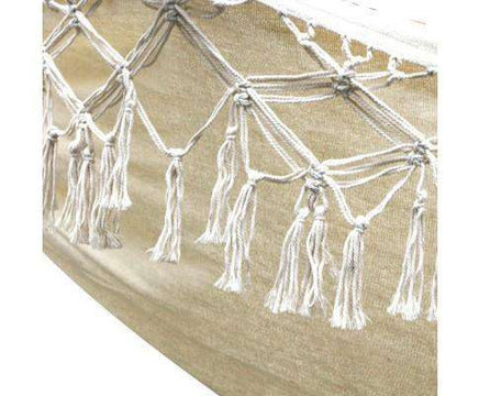 Hanging Tassel Hammock Swing Bed Cream