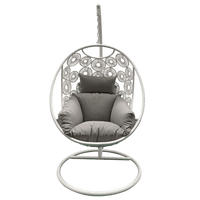 Havana Hanging Egg Chair in White with Stand