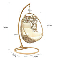 Havana Hanging Egg Chair | Pod Chair Outdoor Wicker Patio Garden Backyard