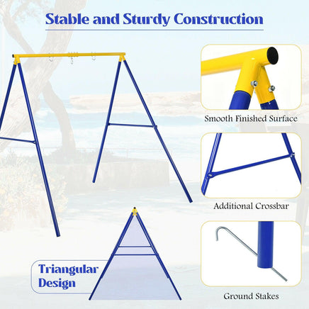 Heavy Duty A-Frame Steel Swing Stand w/ Ground Stakes