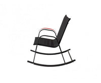 High Back Textilene Fabric Black Rocking Chair