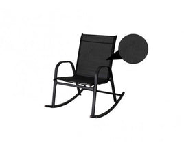 High Back Textilene Fabric Black Rocking Chair