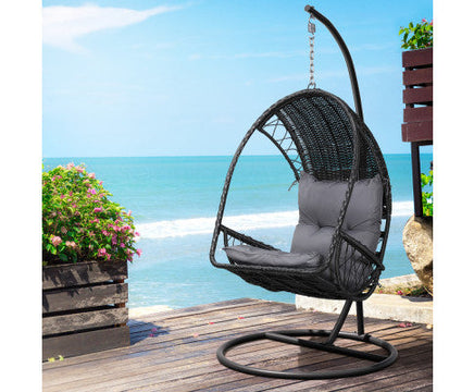 Indoor Home Garden Swing Egg Chair with Armrest