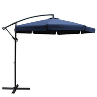 Instahut 3M Cantilevered Outdoor Umbrella - Navy