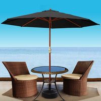 Instahut 3M Outdoor Umbrella Cantilever Black Stand