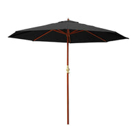 Instahut 3M Outdoor Umbrella Cantilever Black Stand