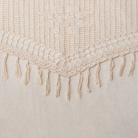 Ivory Double Brazilian Hammock with Fringe