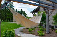 Ivory Double Brazilian Hammock with Fringe