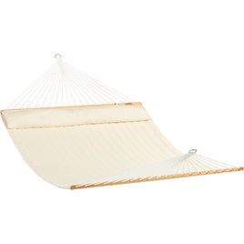 King Size Cream Coloured Quilted Spreader Bar Hammock