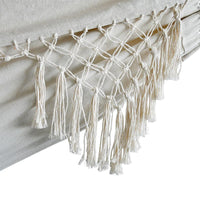 Large White Canvas Hammock with Tassels