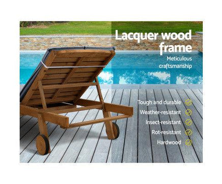 Luxury Wicker Sun Lounger with Adjustable Backrest