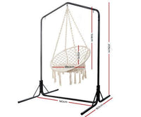 Macrame Hammock Chair with Double Hammock Chair Stand