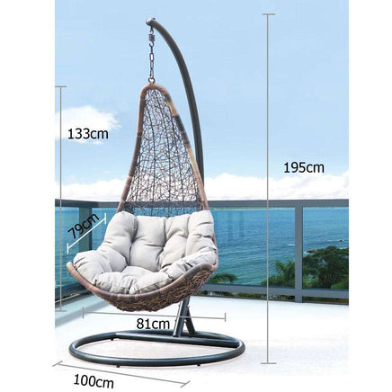 Marina Outdoor Hanging Egg Chair with Stand