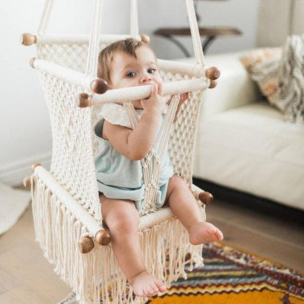 Natural Macrame Baby Hammock Swing Chair