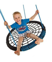 Nest Swing Oval BLACK/BLUE With Adjustable PP Ropes (sensory swing)