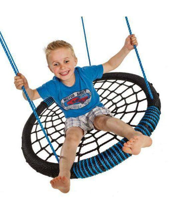 Nest Swing Oval BLACK/BLUE With Adjustable PP Ropes (sensory swing)