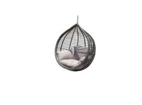 Oceana Outdoor Hanging Egg Chair In Slate Grey With Stand