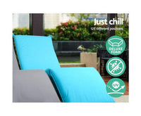 OceanBliss: Versatile Blue Sun Lounger for Beach and Poolside