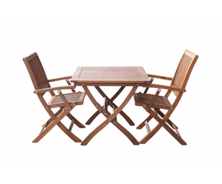 Outdoor Compact Folding Table and Chair Set (2-Pieces)