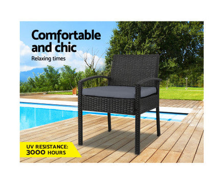 Outdoor Dining Chairs Patio Furniture Rattan Lounge Chair