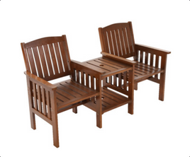 Outdoor Garden Wood Bench Set