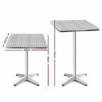 Outdoor & Indoor Adjustable Aluminium Steel Bar Table