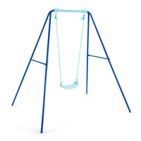 Outdoor Kids Swing Set Heavy Duty Metal A-Frame