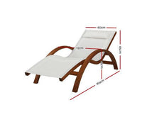 Outdoor Lounge Beach Deck Chair in White Colour