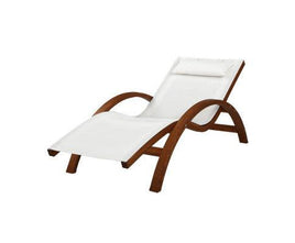 Outdoor Lounge Beach Deck Chair in White Colour