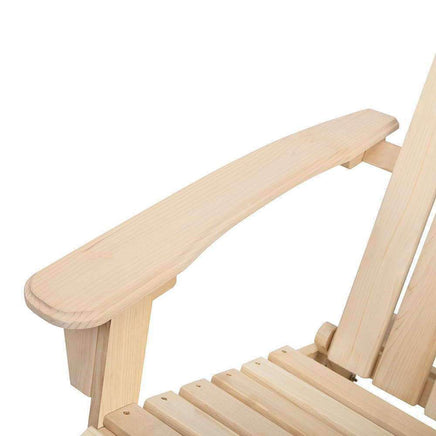 Outdoor Patio Wooden Deck Chair Set