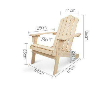 Outdoor Patio Wooden Deck Chair Set