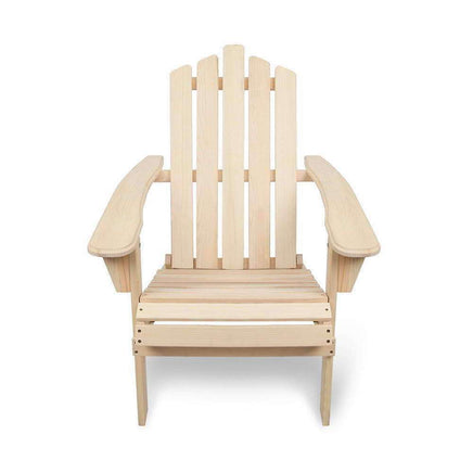 Outdoor Patio Wooden Deck Chair Set