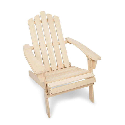 Outdoor Patio Wooden Deck Chair Set