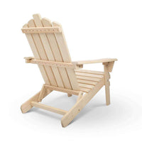 Outdoor Patio Wooden Deck Chair Set