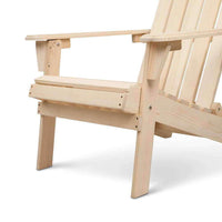 Outdoor Patio Wooden Deck Chair Set